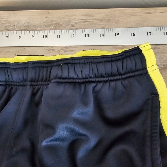 Nike Therma Fit Mens Track Pants Size Large Blue Yellow Pin Stripe Straight Leg - Picture 10 of 11